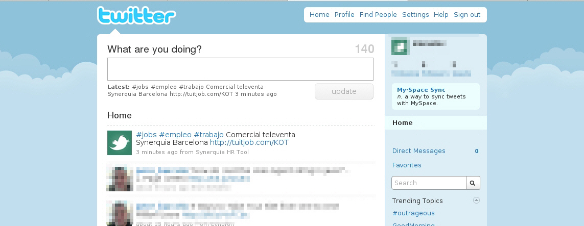 Ofertas de empleo en Twitter